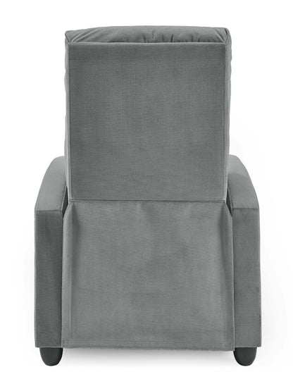 Vivo Grey Chenille Reclining Arm Chair