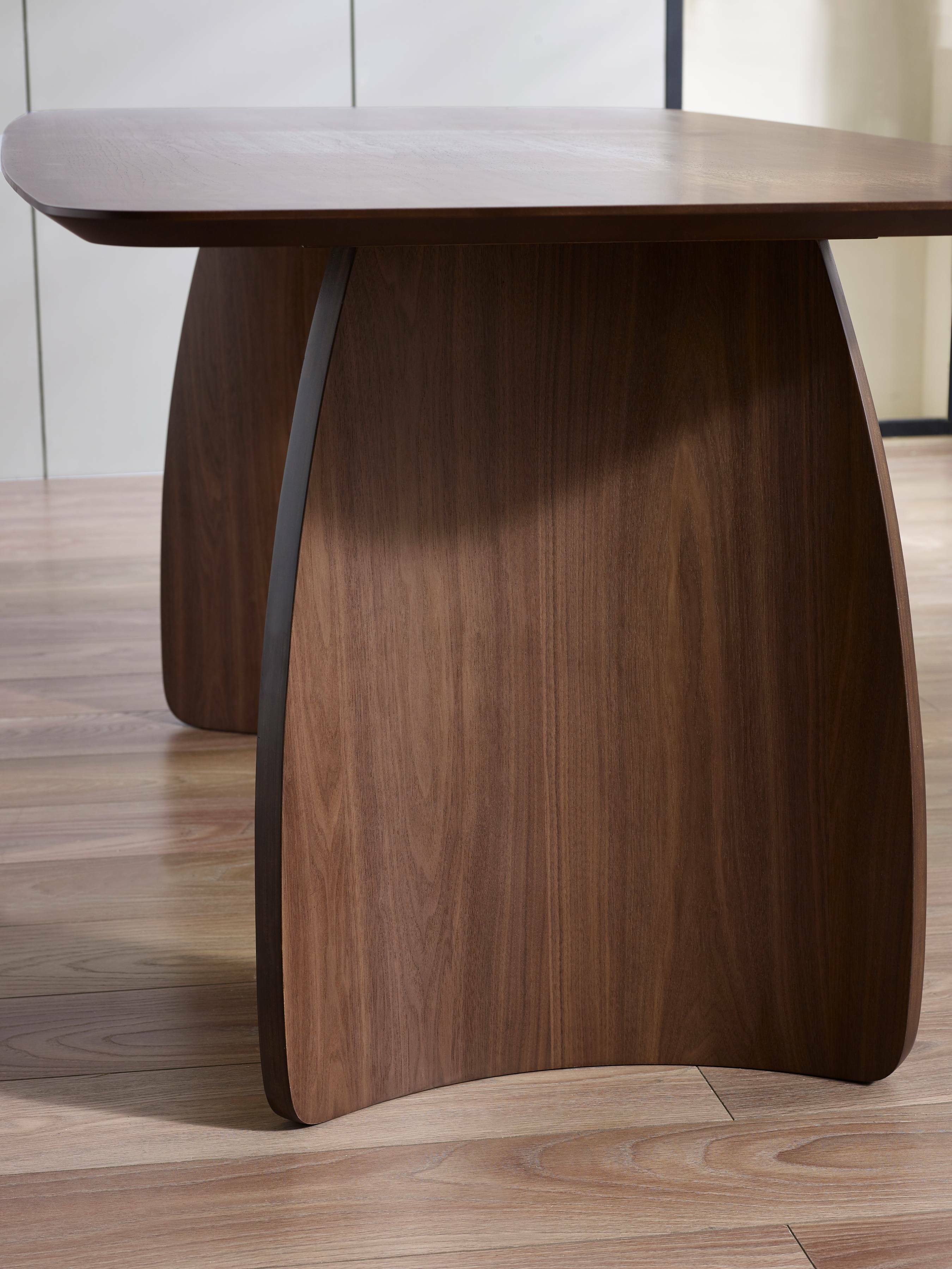 Artemis Curved Leg Walnut Dining Table