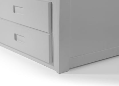 Julian Bowen Guest Bed Single 90cm 3ft Maisie Bed With Underbed And Drawers - Light Grey Bed Kings