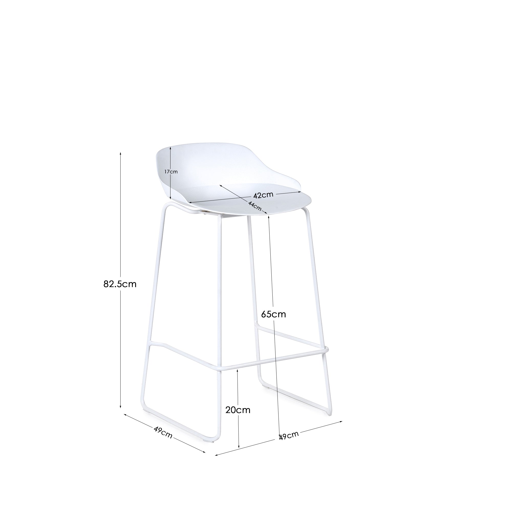 Rocco Stools - White (Set of 2)