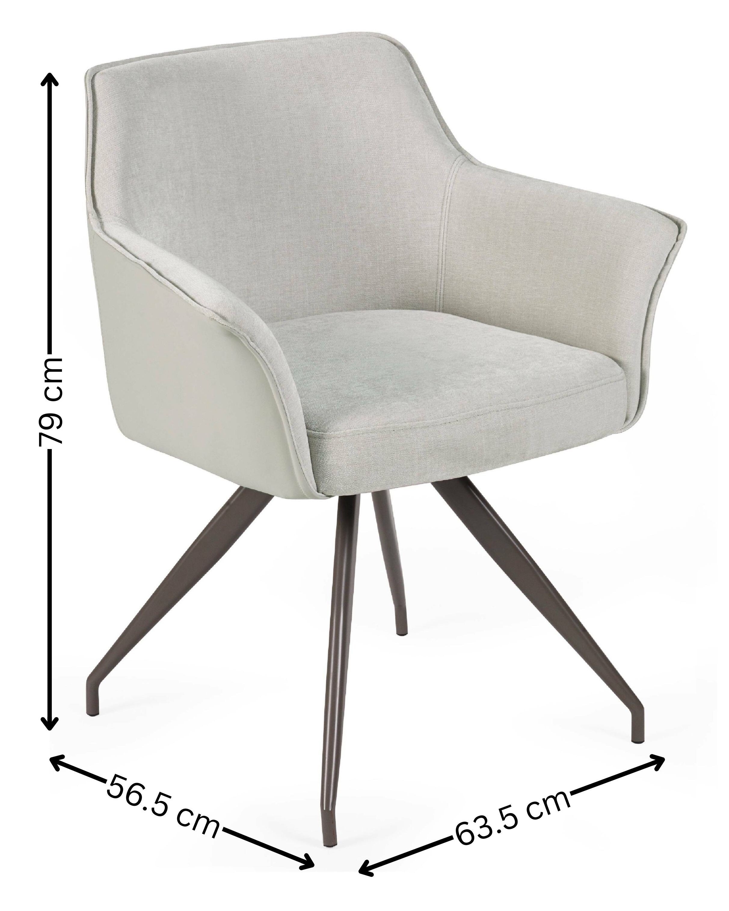 Noah Ivory Fabric Dining Chair