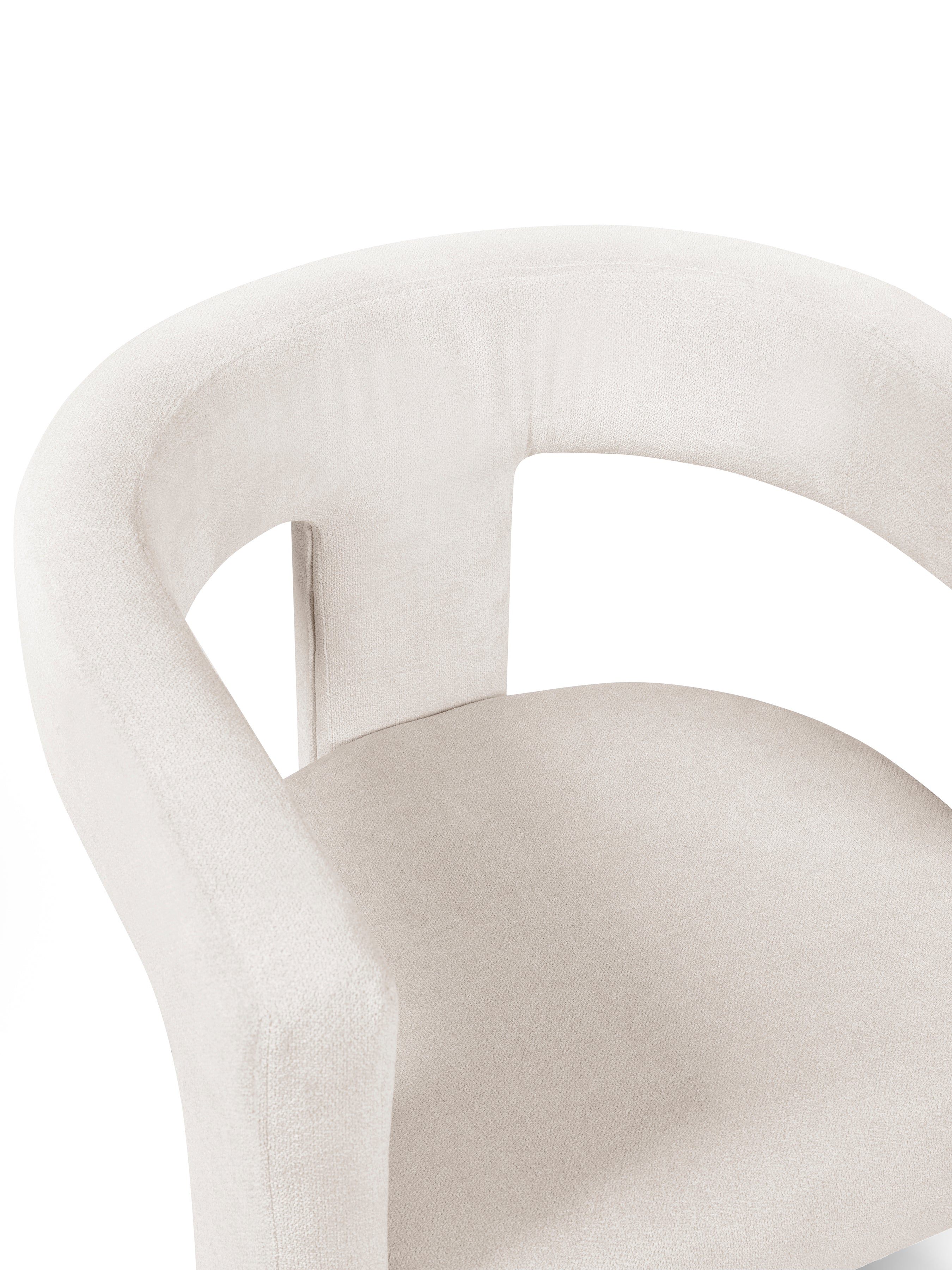 Elara Cream Chenille Upholstered  Chair