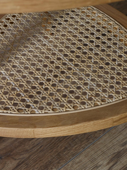 Vera Oak Triangular Side Table with Shelf