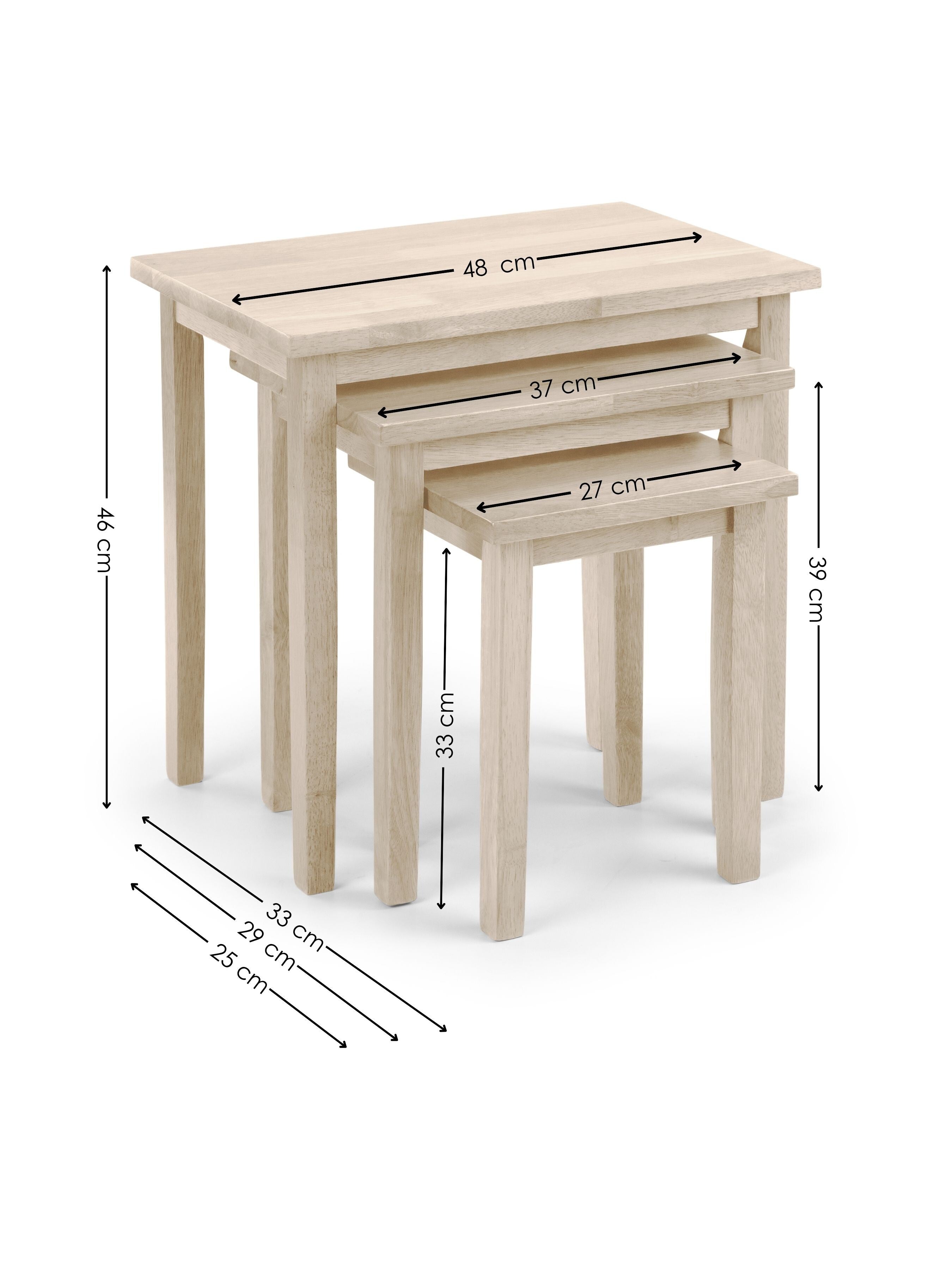 Cleo White Wash Nest of Tables
