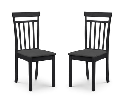 Coast Black Dining Chairs (Set of2)