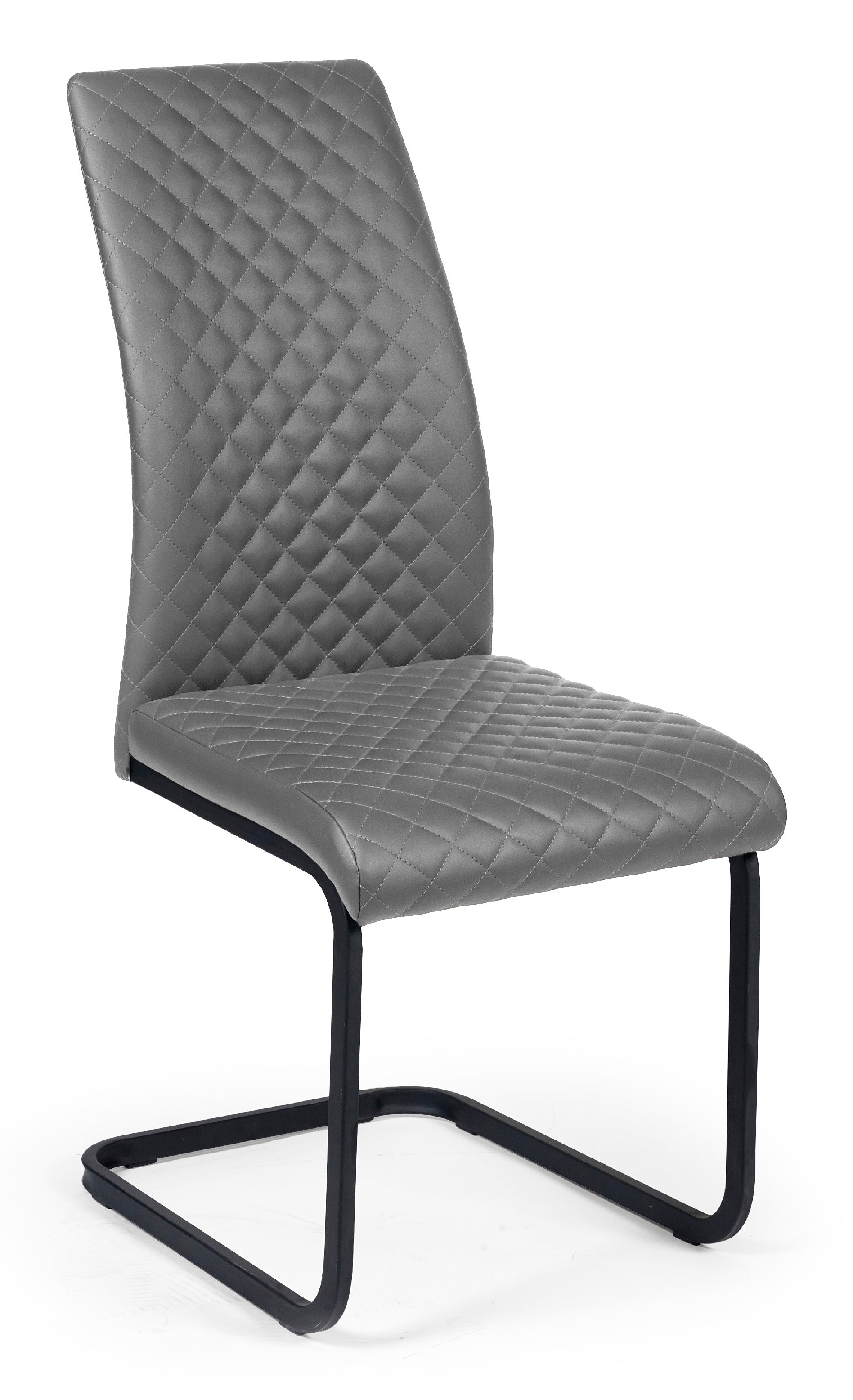 Xavier Grey Upholstered Cantilever Dining Chairs (Set of 4)