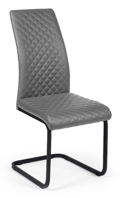 Xavier Grey Upholstered Cantilever Dining Chairs (Set of 4)