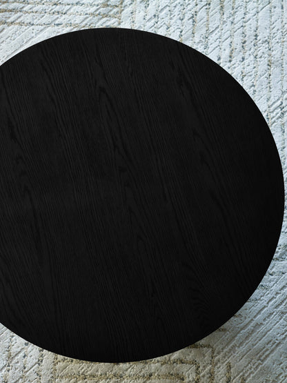 Ollie Black 80cm Round Coffee Table