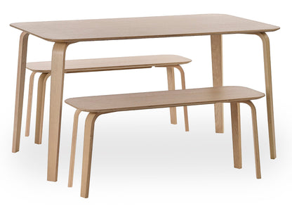Kaito Oak Curved Leg Bench