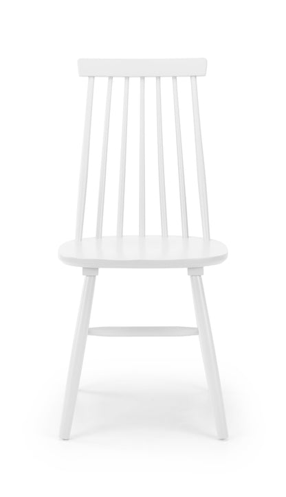 Alassio Spindle Back Dining Chairs - White (Set Of 2)