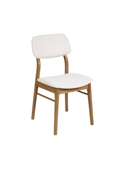Theia White Boucle Upholstered Dining Chairs (Set of 2)