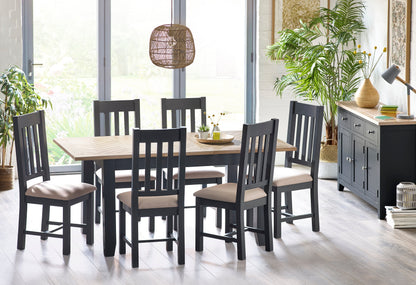 Bordeaux Dining Chairs Dark Grey (Set Of 2)