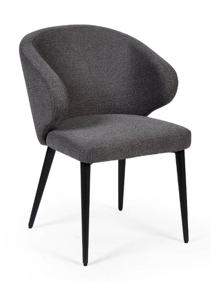 Marcus Mid Grey Fabric Dining Chairs (Set of 2)