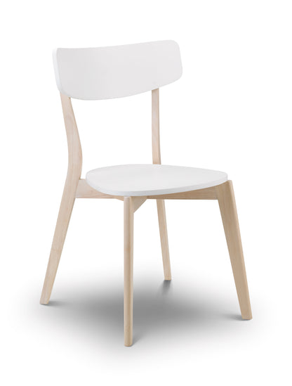 Casa Dining Chairs White/Oak (Set of 2)