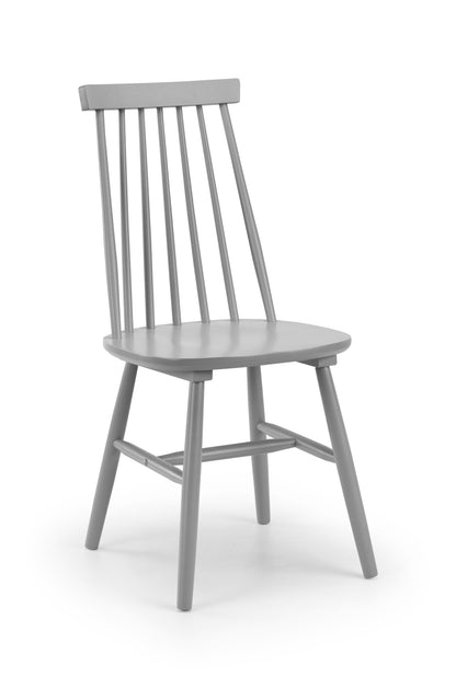 Alassio Spindle Back Dining Chairs - Grey (Set of 2)