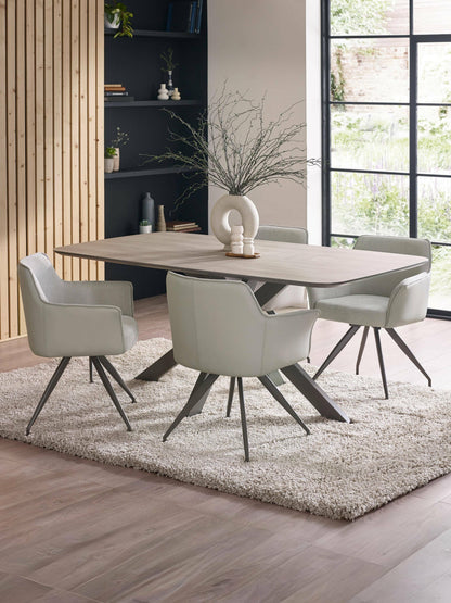 Noah Taupe Rectangular Dining Table