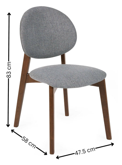 Artemis Walnut and Grey Dining Chairs (Set of 2)