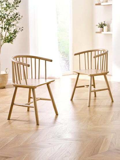Kaito Oak Dining Chairs (Set of 2)