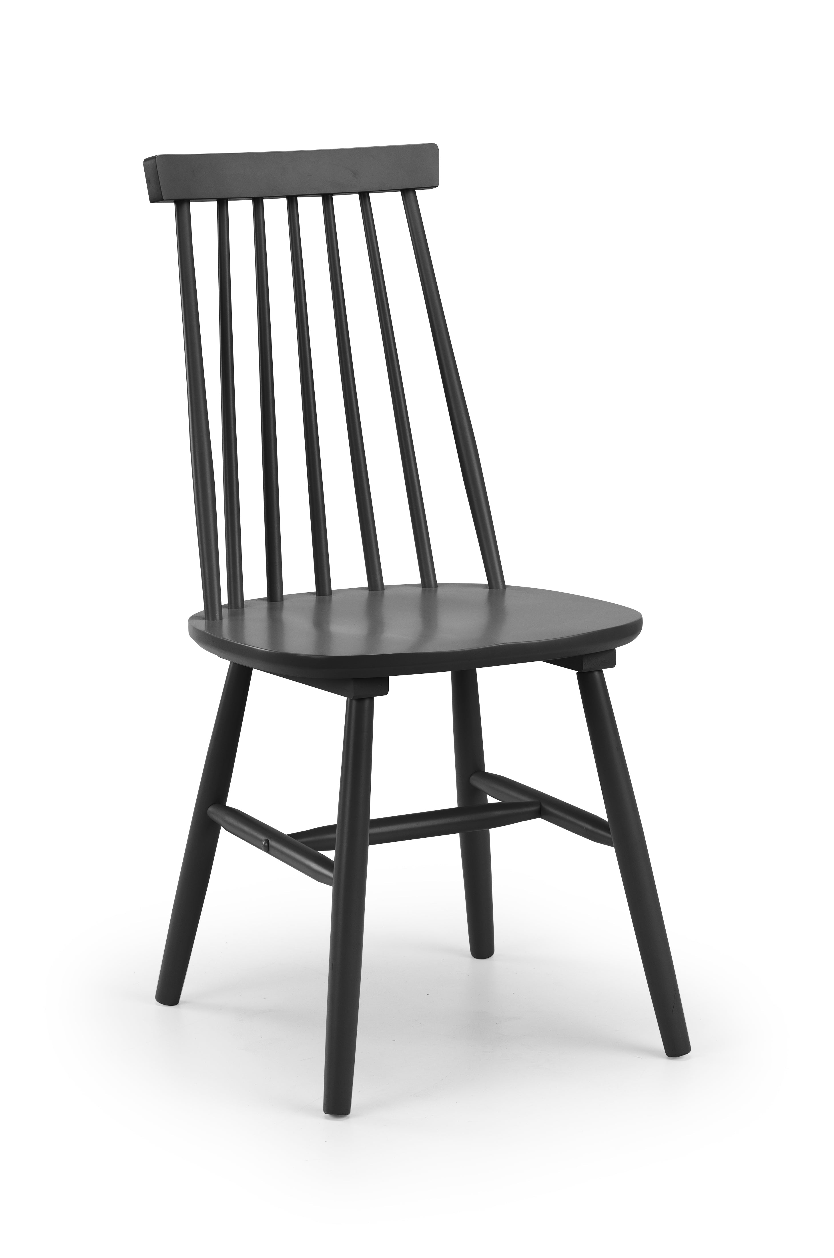 Alassio Spindle Back Dining Chairs - Black (Set of 2)