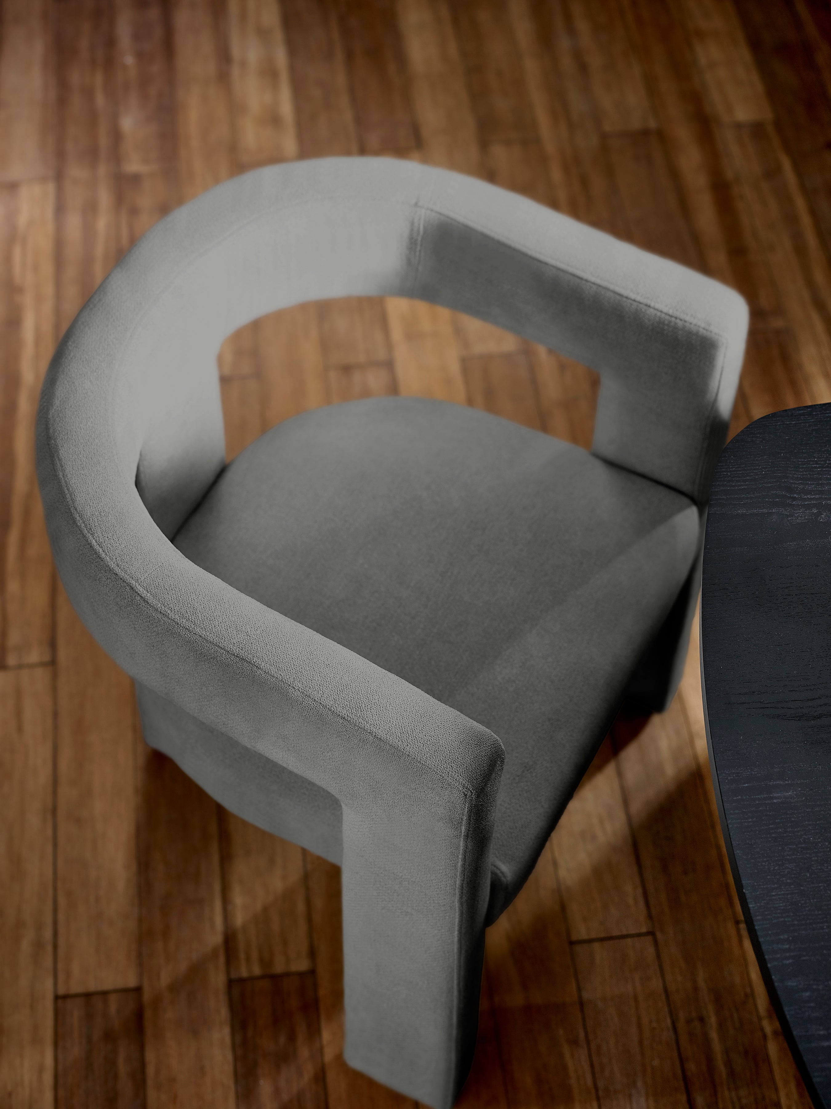Elara Grey Chenille Upholstered  Chair