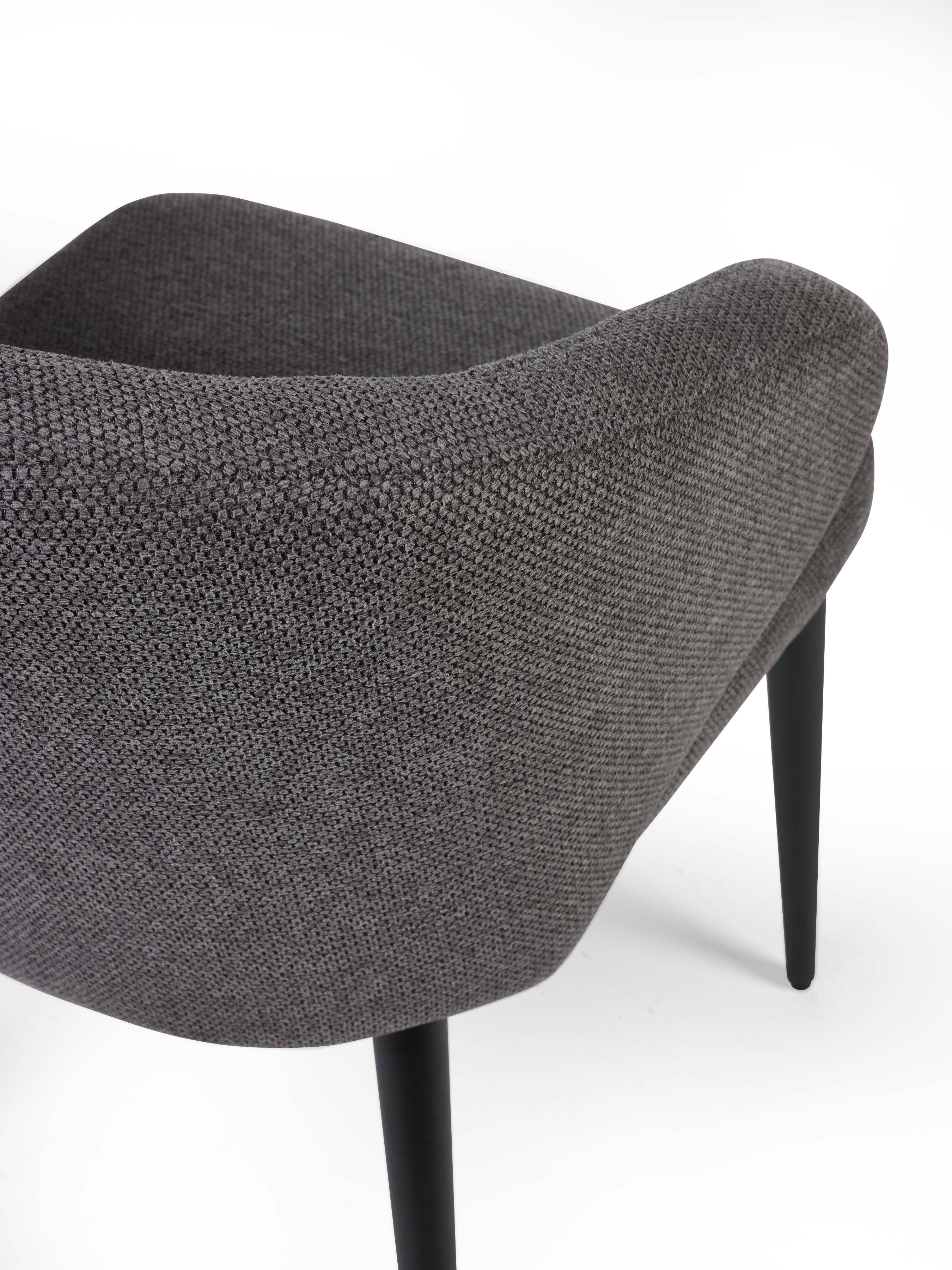 Marcus Mid Grey Fabric Dining Chairs (Set of 2)