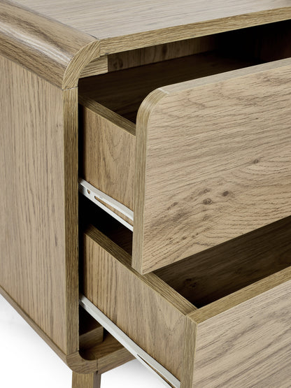 Ingrid 2 Drawer Bedside Oak