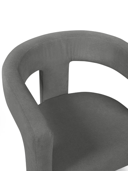 Elara Grey Chenille Upholstered  Chair