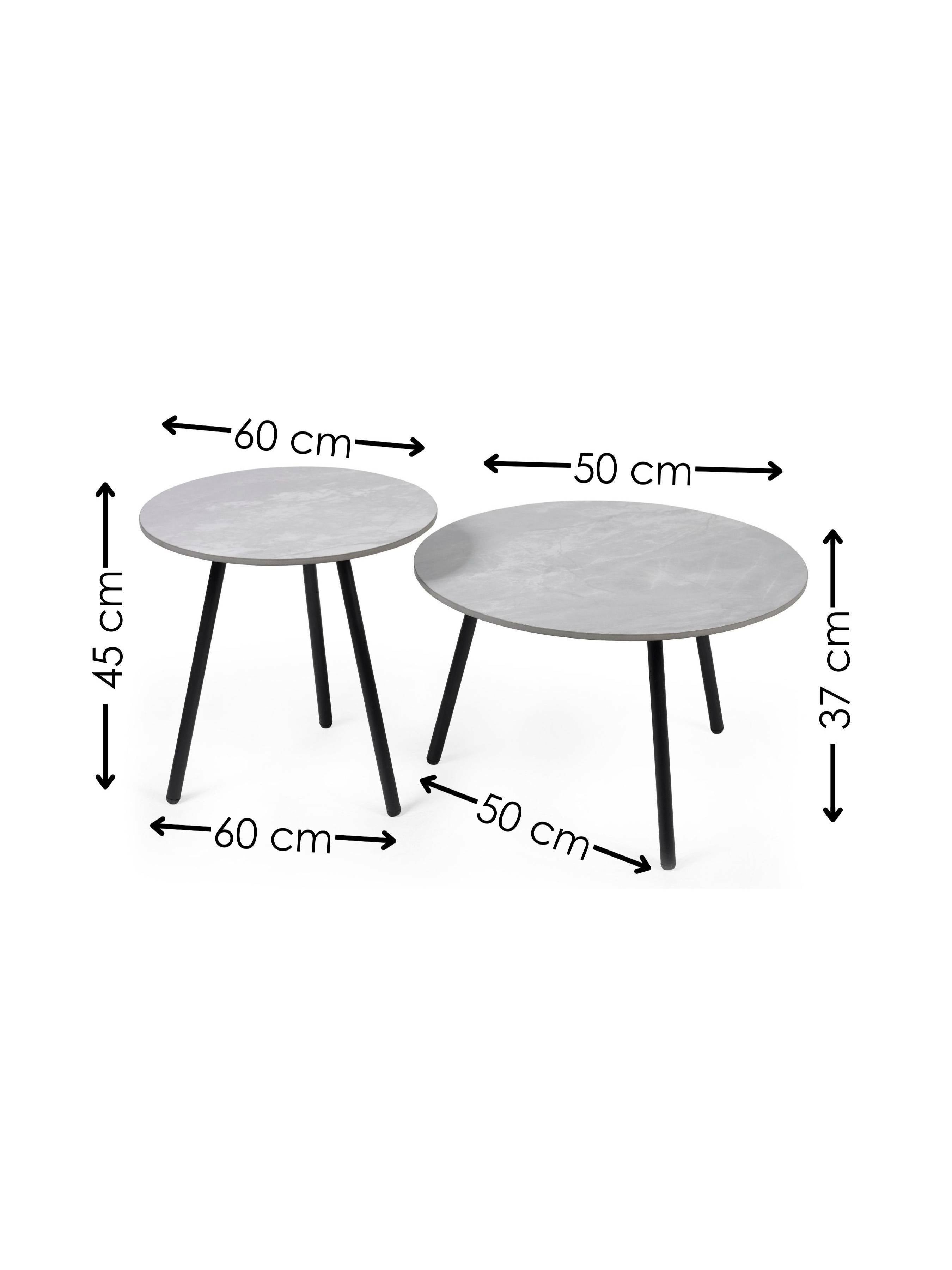 Casper Set of Side Tables Grey