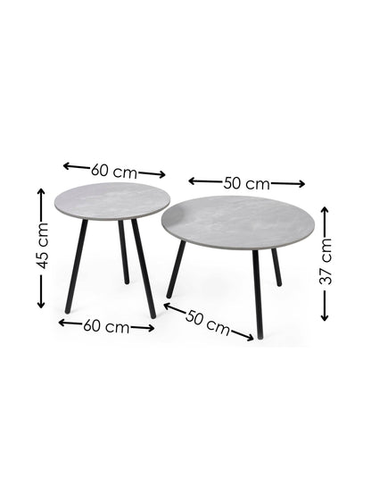 Casper Set of Side Tables Grey