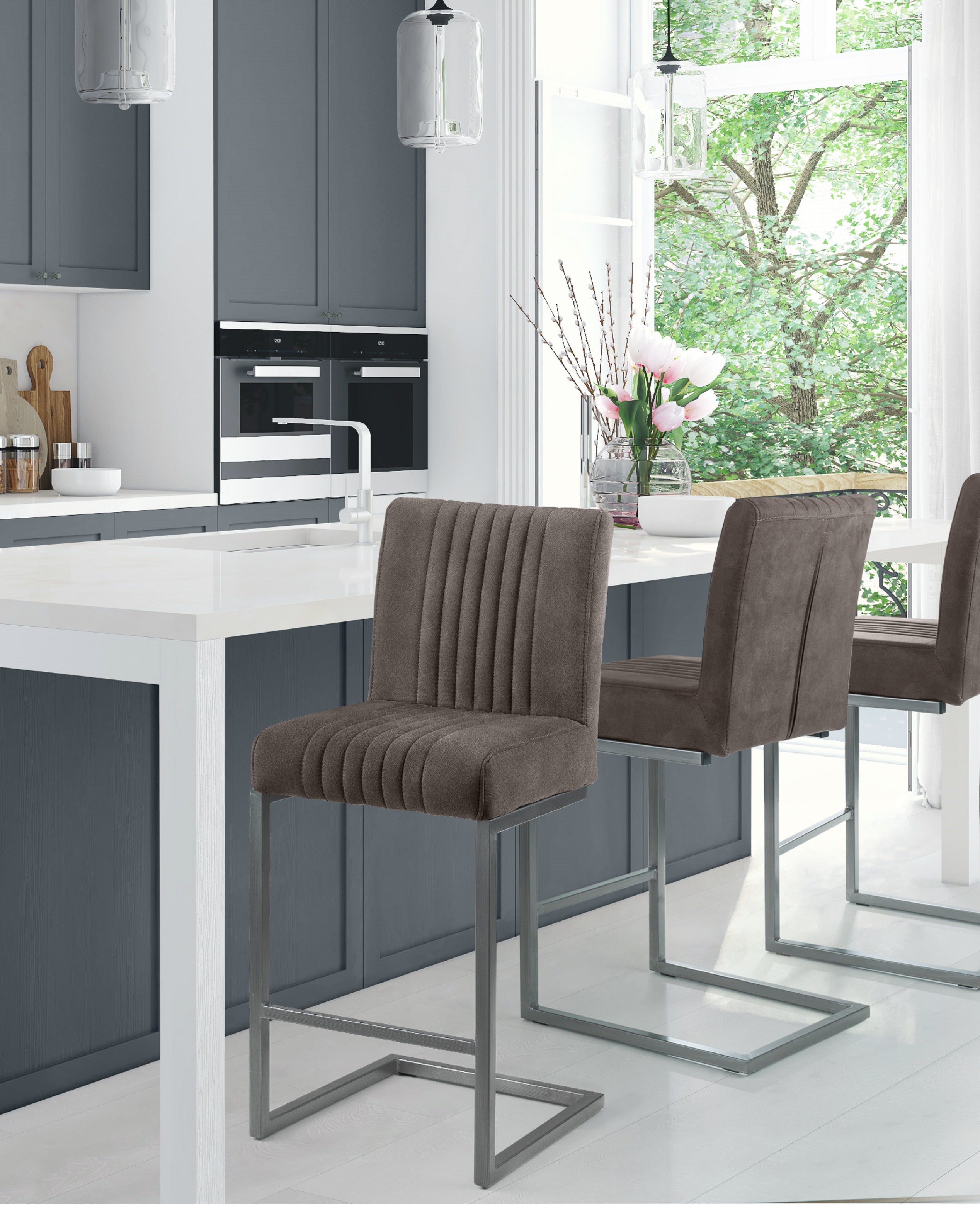 Brooklyn Barstools - Charcoal Grey (Set Of 2)