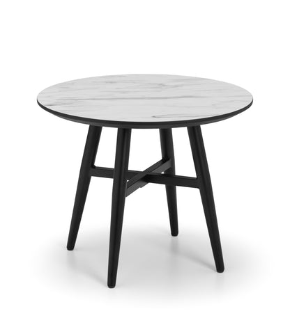 Julian Bowen Lamp Table Firenze Marble Effect Lamp Table Bed Kings