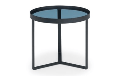 Julian Bowen Lamp Table Loft Lamp Table - Smoked Glass Bed Kings