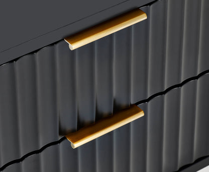 Julian Bowen Lamp Table Murano Lamp Table - Matt Black Bed Kings