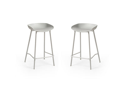 Renzo Bar Stool Grey (Set Of 2)