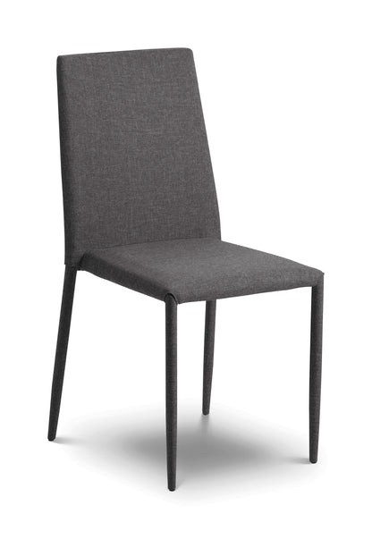 Jazz Fabric Chairs Slate Grey (Set Of 4)