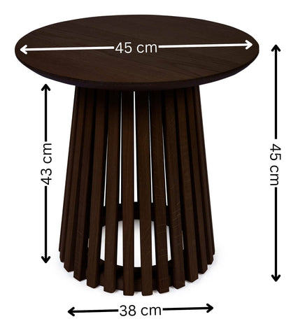 Ollie Dark Oak 45cm Round Lamp Table