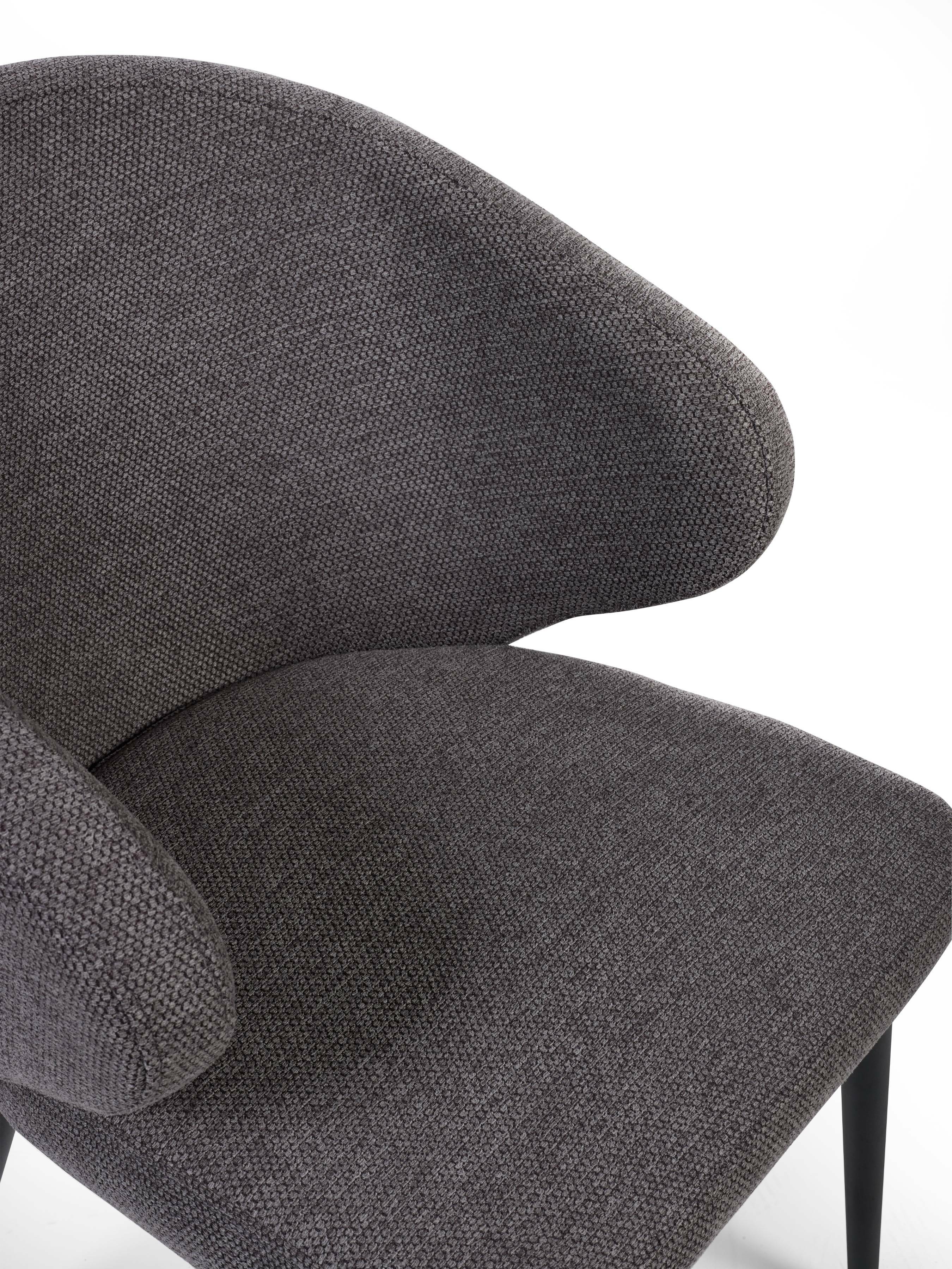 Marcus Mid Grey Fabric Dining Chairs (Set of 2)