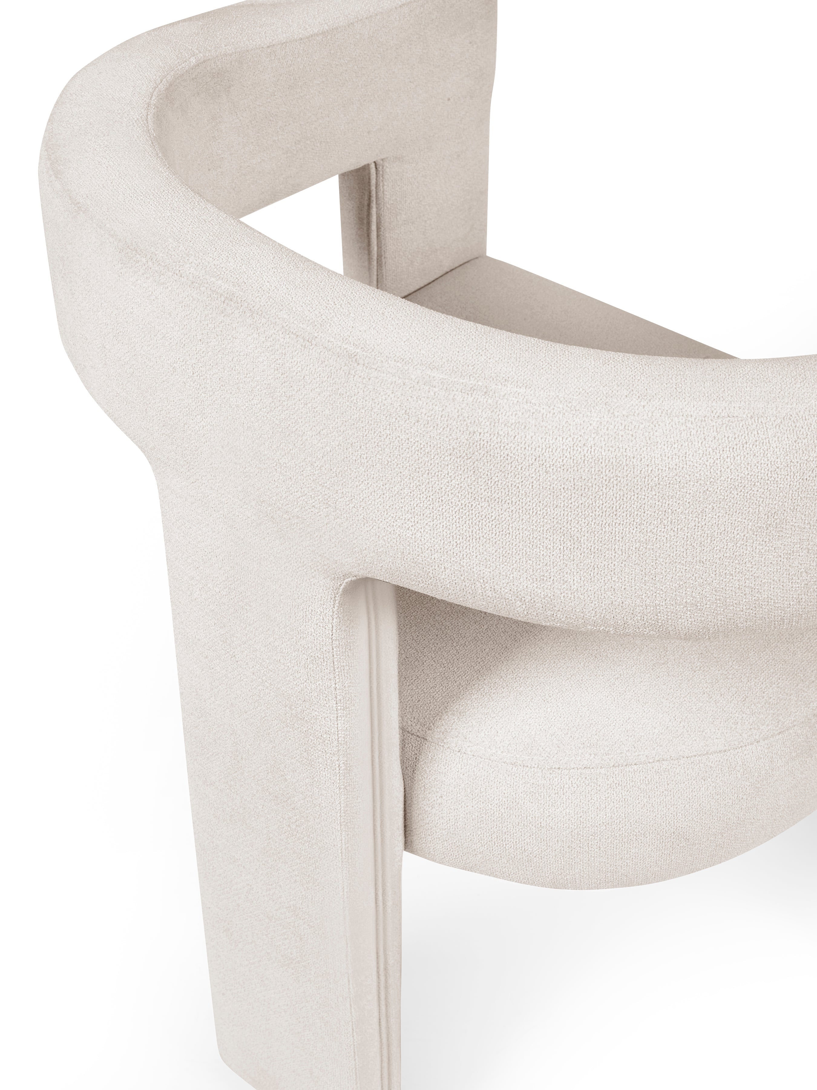 Elara Cream Chenille Upholstered  Chair
