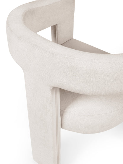 Elara Cream Chenille Upholstered  Chair