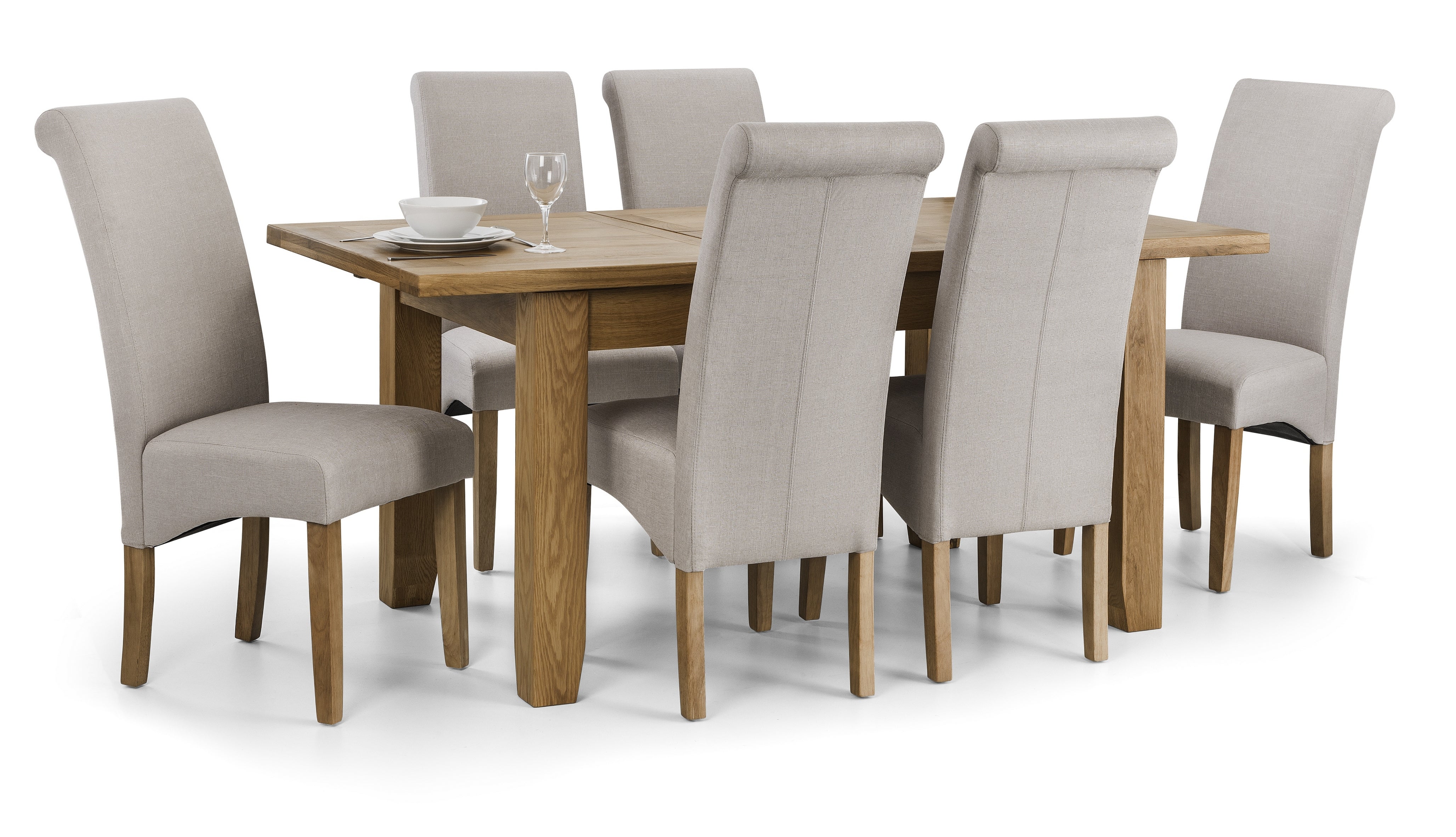 Rio Scrollback Fabric Chairs (Set Of 2)