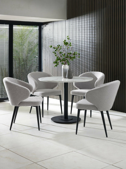 Marcus Light Grey Fabric Dining Chairs (Set of 2)