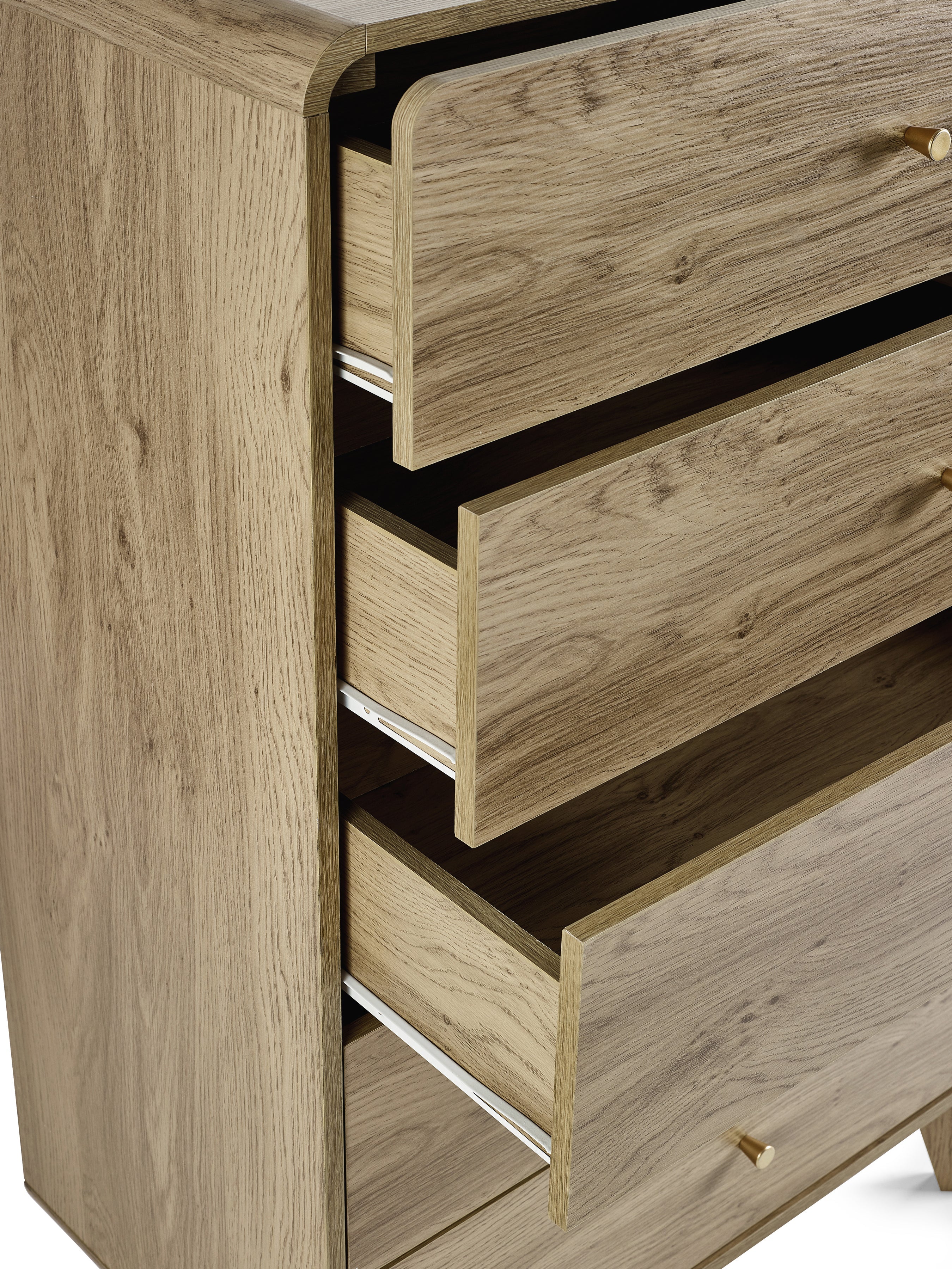 Ingrid 5 Drawer Chest Oak