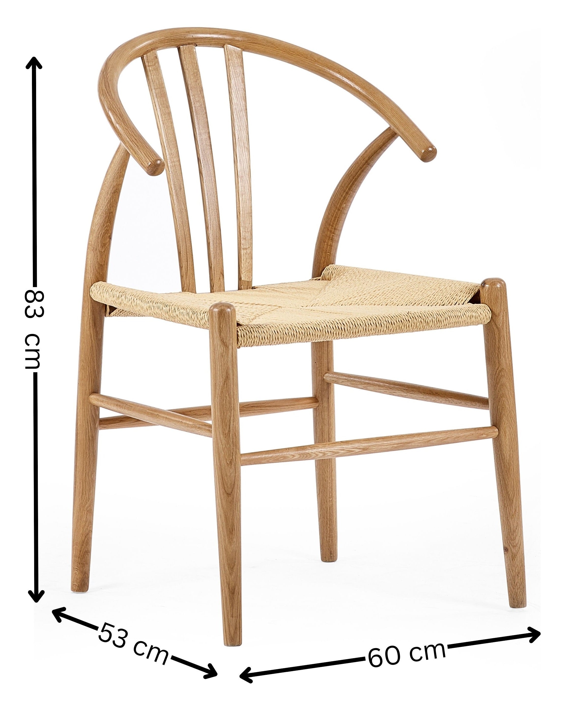 Symi Natural Oak Dining Chairs (Set of 2)
