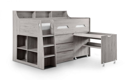 Julian Bowen Mid Sleeper Bed Jupiter Midsleeper Grey Oak Bed Kings