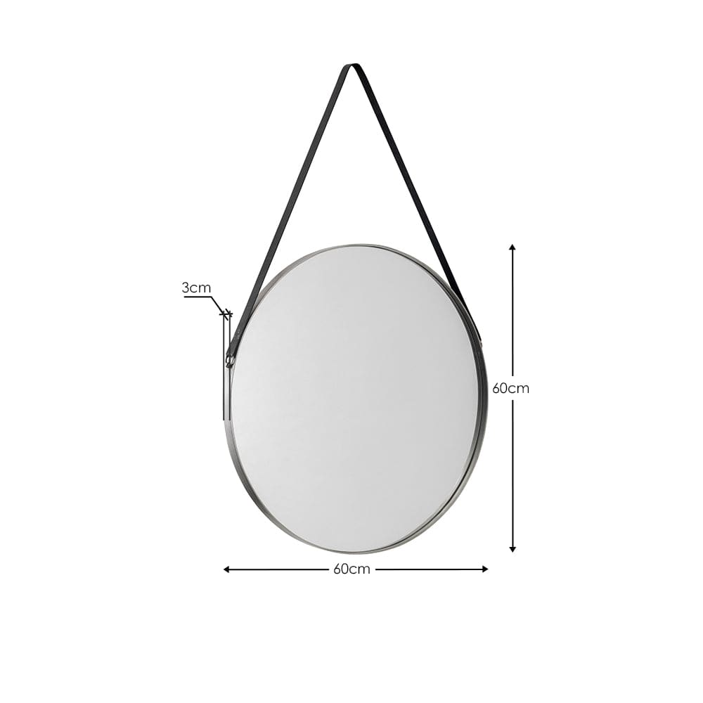 Julian Bowen Mirror Opera Round Pewter Mirror Bed Kings