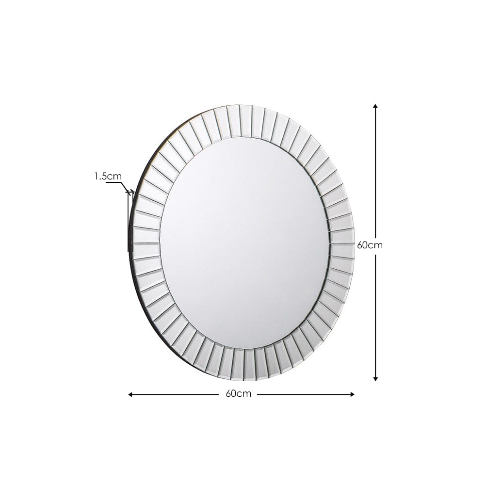 Julian Bowen Mirror Sonata Small Round Wall Mirror Bed Kings