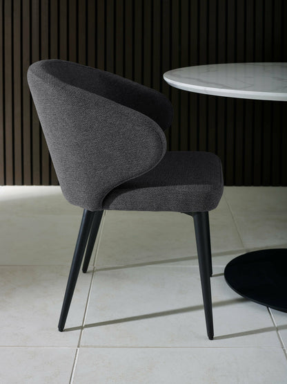 Marcus Mid Grey Fabric Dining Chairs (Set of 2)