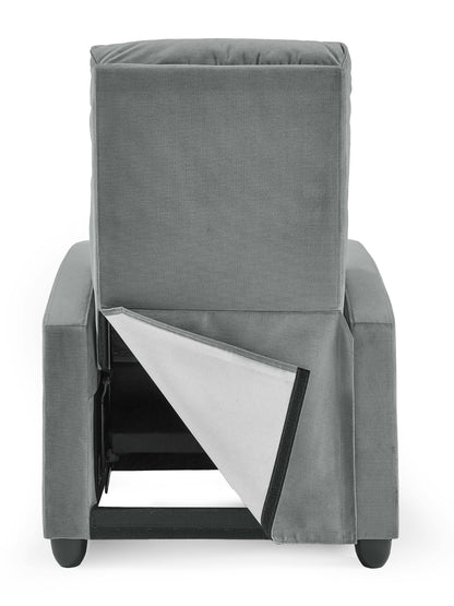 Vivo Grey Chenille Reclining Arm Chair