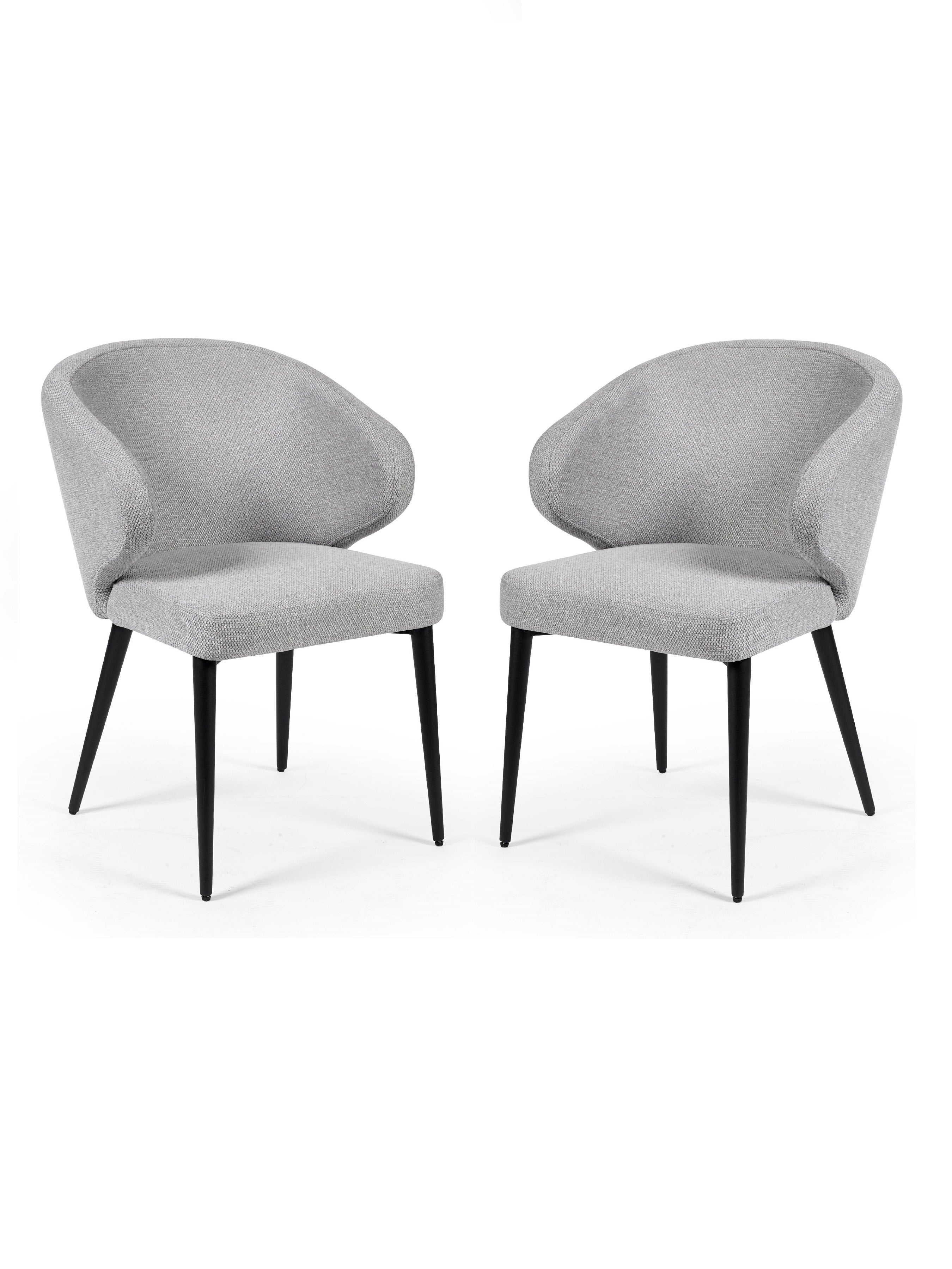 Marcus Light Grey Fabric Dining Chairs (Set of 2)