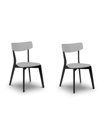 Casa Dining Chairs Grey/Black (Set of 2)